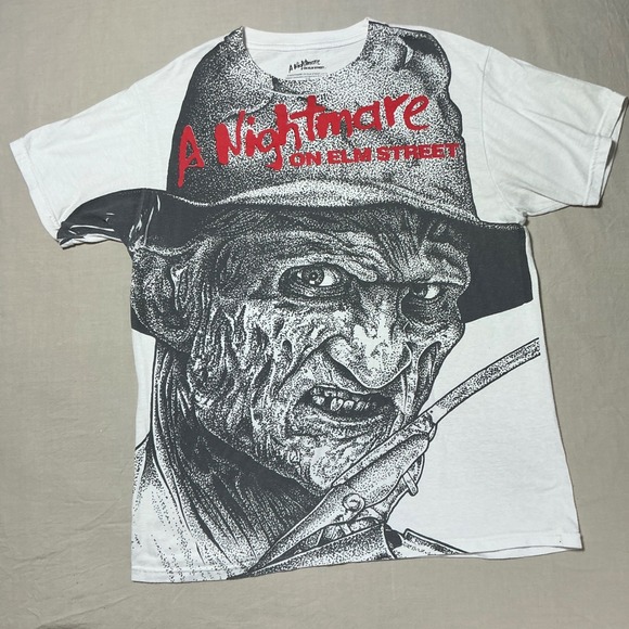 A Nightmare On Elm Street Other - A Nightmare on Elm Street Freddy Krueger Graphic T-Shirt White Mens Medium 2018